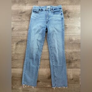 Good American Blue Straight Leg Jeans